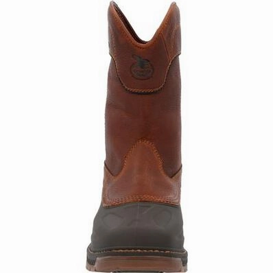 Best Uninsulated Work Boots Georgia Boot Men's 11" Carbo-Tec LTR Waterproof Square Toe Pull-On Work Boot