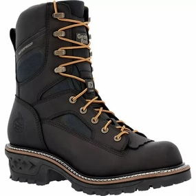 Square Toe Waterproof Work Boots Georgia Boot Men's LTX Logger Composite Toe Waterproof Work Boot GB00619