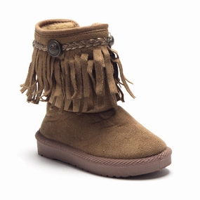Girls BYX-25I Toddlers Suede Moccasin Fringe Ankle Boots Adidas Sea Plastic Shoes