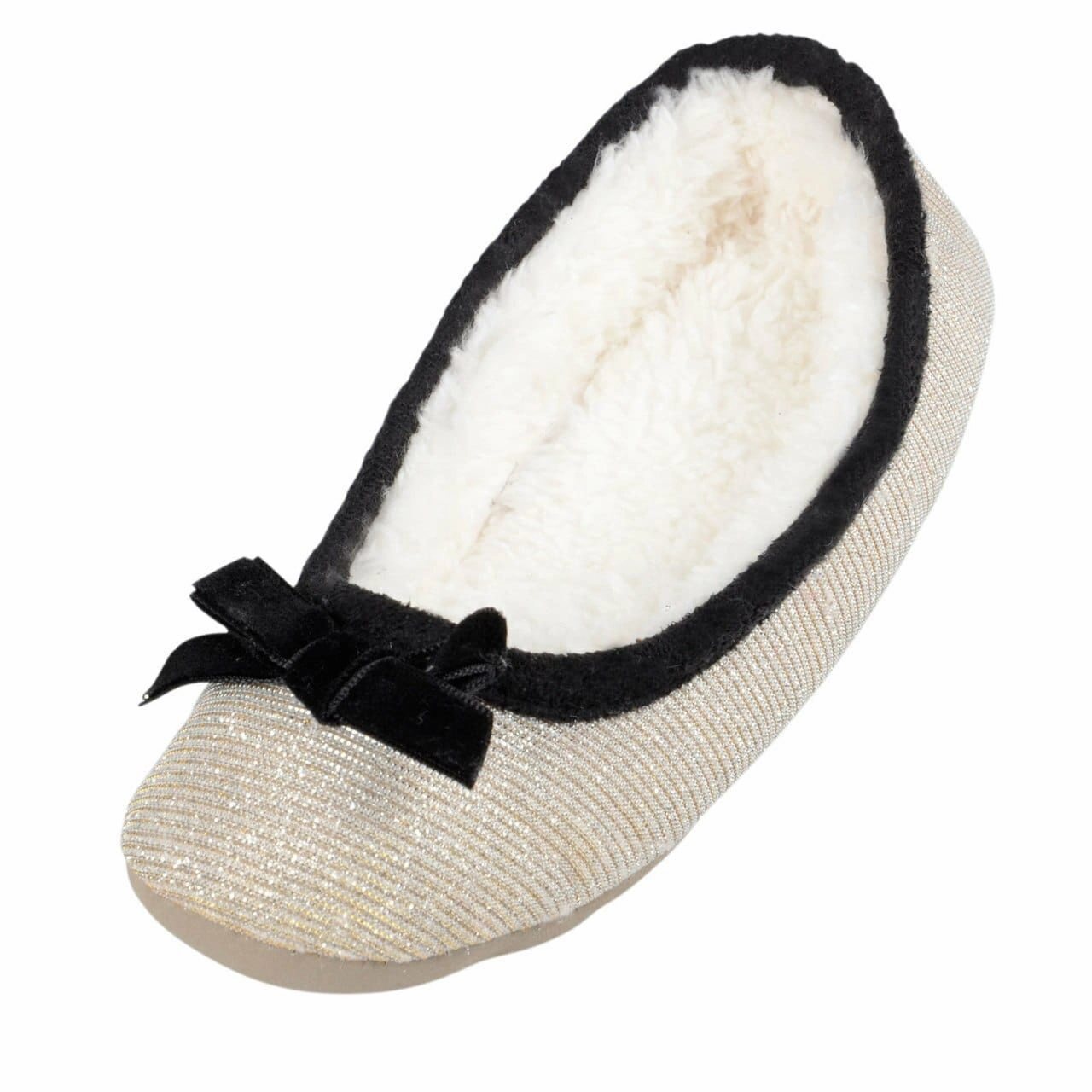 Slippers With Good Support Girls Sparkle Effect Ballet Slippers Assorted Colours