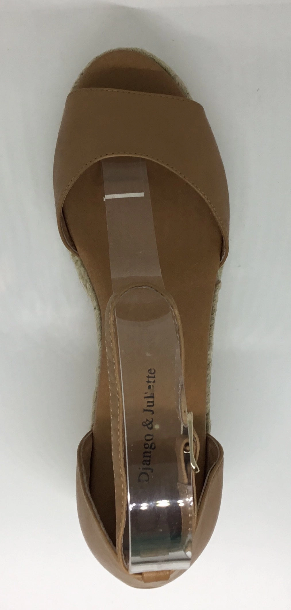 Django & Juliette Skip Tan Leather Espadrille Wedge After Dark