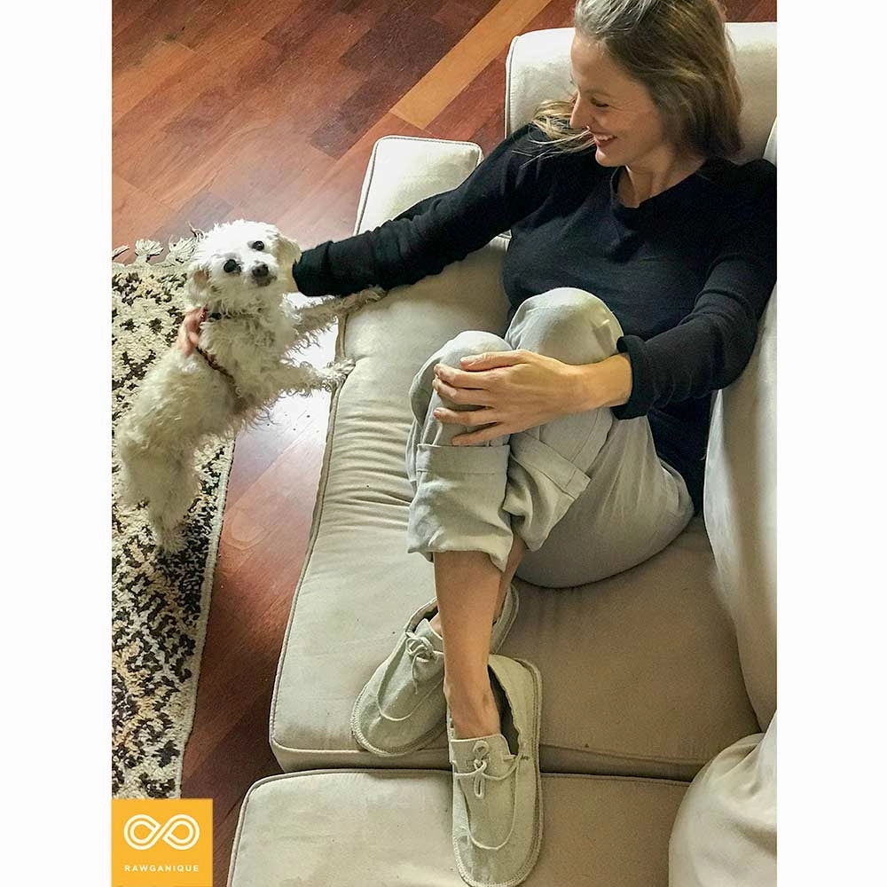 GLUCK Glue-free 100% Hemp Moc House Shoes Grounding Slippers (Unisex) Asics Waffle Shoes