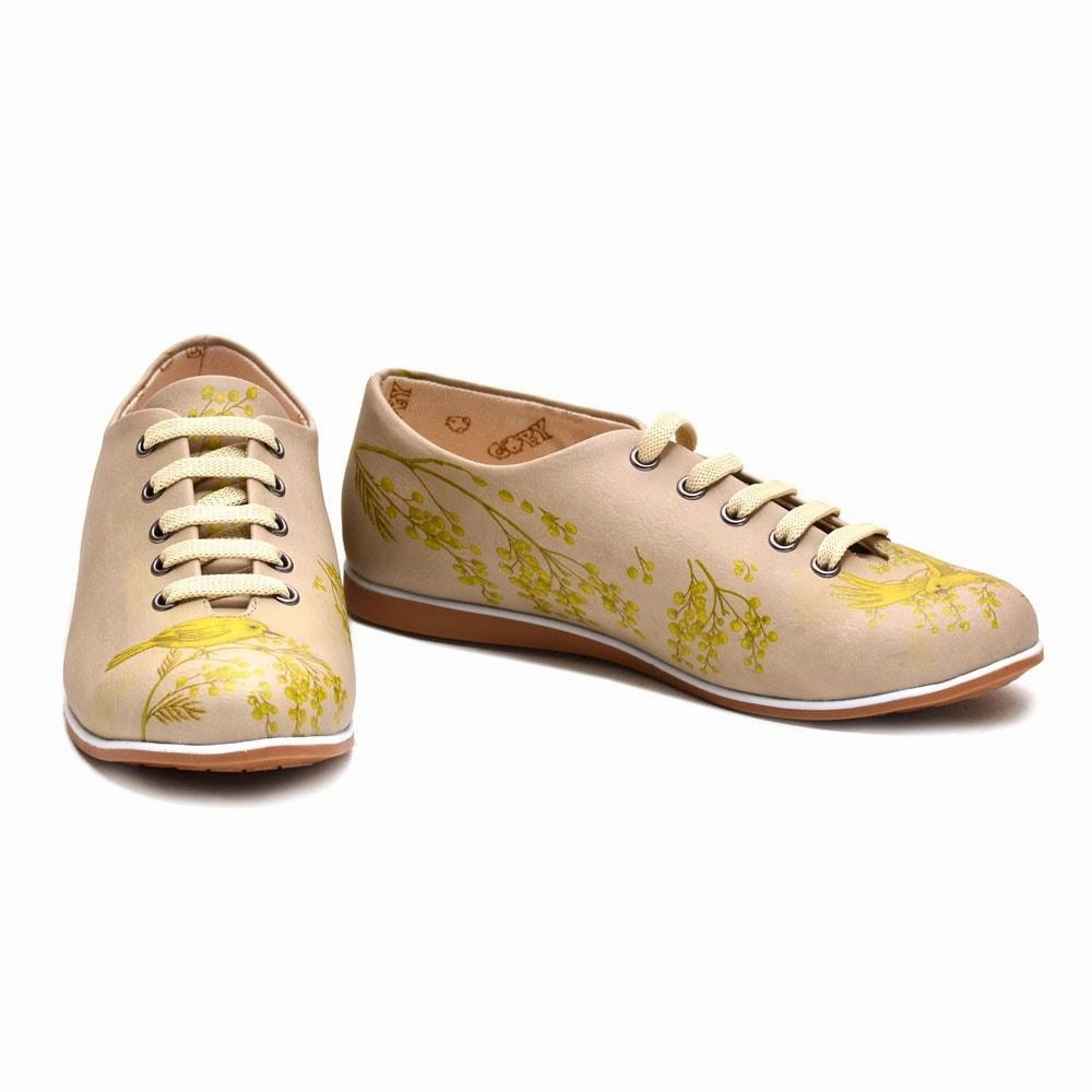 Street Run Golden Bird Ballerinas Shoes SLV199