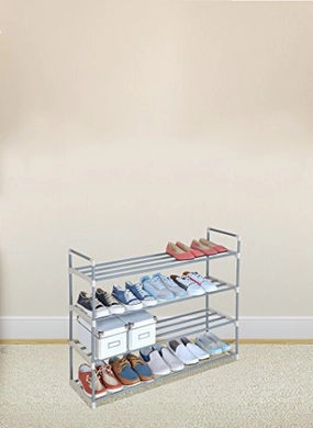 Asics Gel-venture Shoes Grey 4-Tier Shoe Rack Shoe Tower Shelf Storage Organizer Cabinet