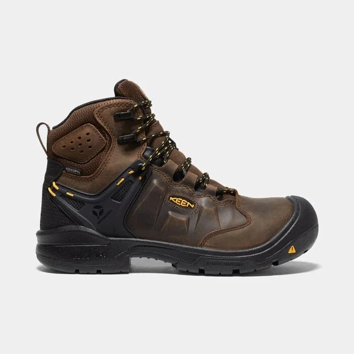 6 Or 8 Inch Work Boots KEEN Utility Men's 6" Dover Waterproof Brown Carbon Fiber Toe Work Boot