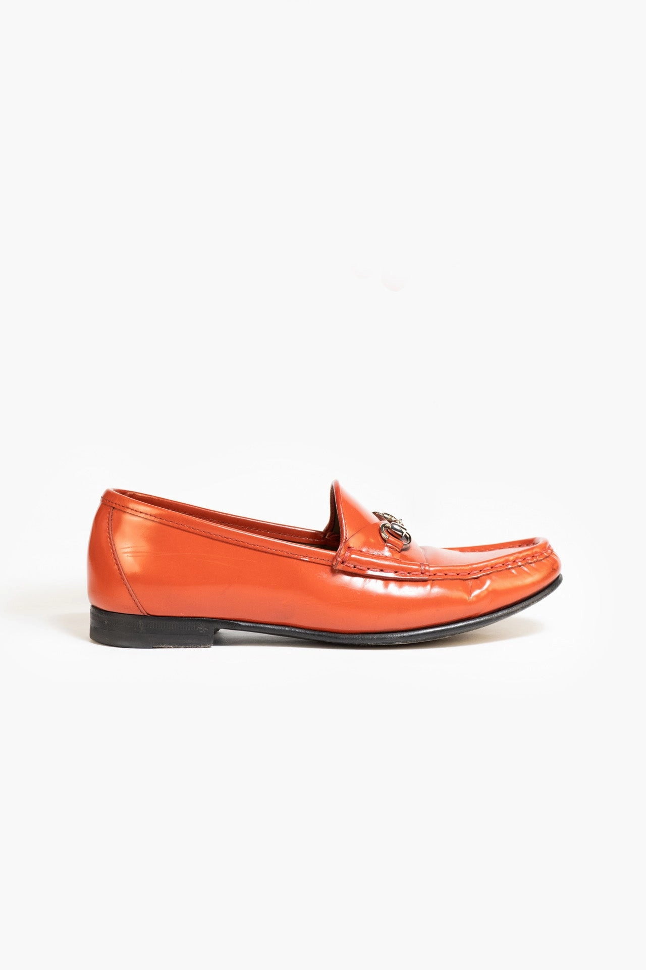 Penny Loafers Casual Gucci Horsebit 1953 Loafers In Orange - Size 36