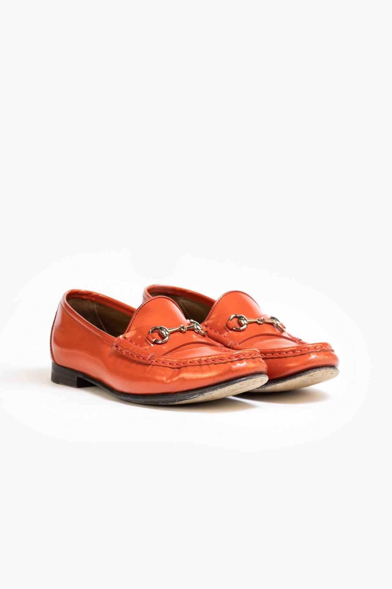 Shiny Loafers Gucci Horsebit 1953 Loafers In Orange - Size 36