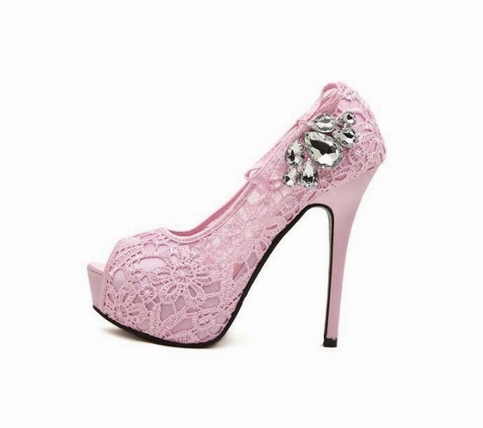 Asics Walking Shoes Arch Support Hand Made High Heels Fish Toe Lace Sexy Wedding Bridal Shoes, S037