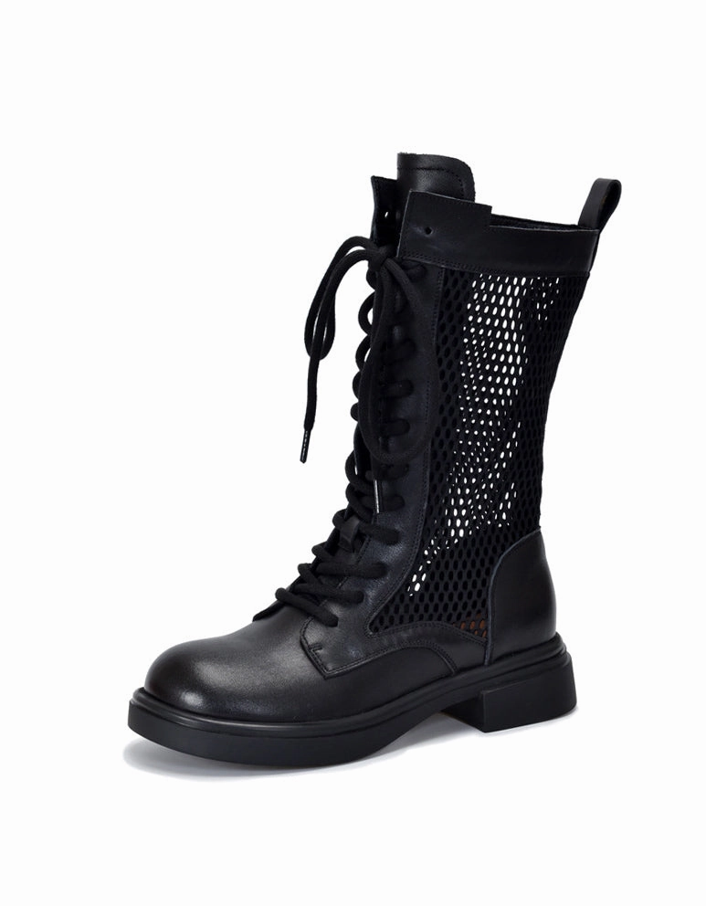 Nba Players Adidas Shoes Handmade Lace-up Long Leather Boots for Summer