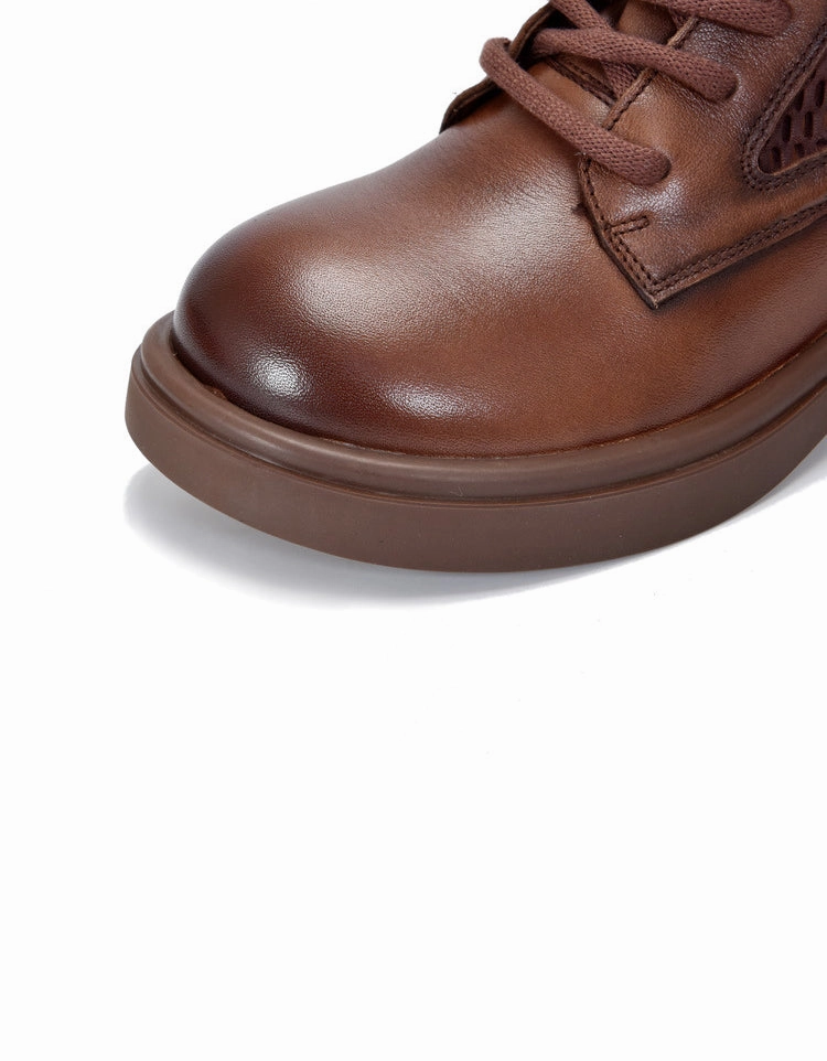 Adidas Marathon Shoes Handmade Lace-up Long Leather Boots for Summer