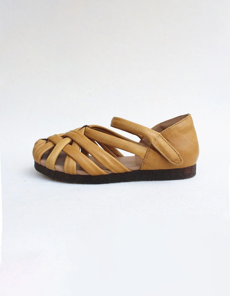 Handmade Retro Leather Woven Fisherman Sandals 35-41 Running Shoes For Footed