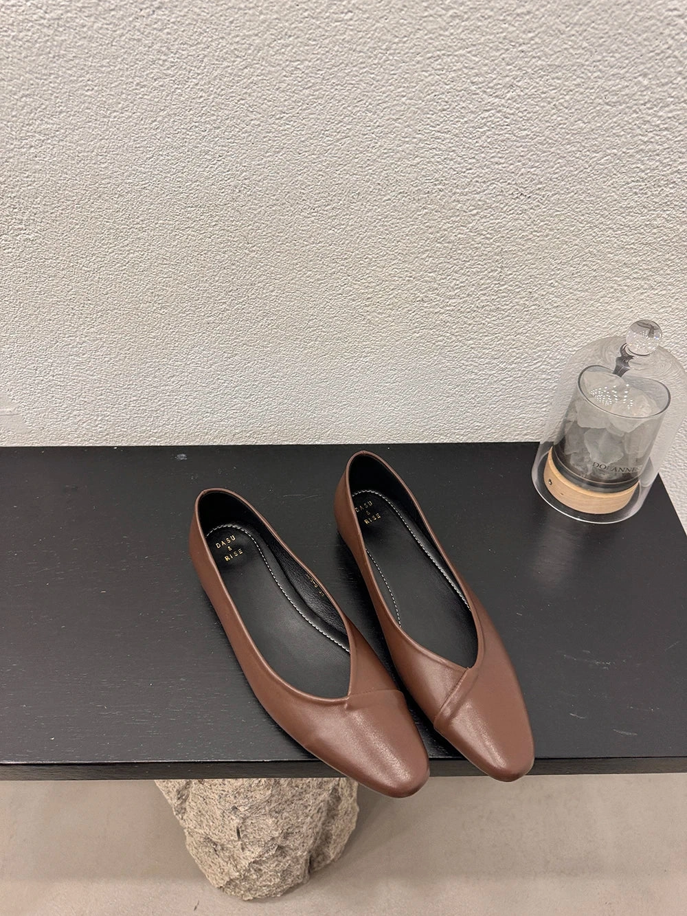 binfenxie  -  Casual Women Loafers Autumn Dress Shoes Low Heeled Black Beige Brown Yellow Casual Slides Mules Shoes Woman Ballte Dance Mules Shiny Loafers