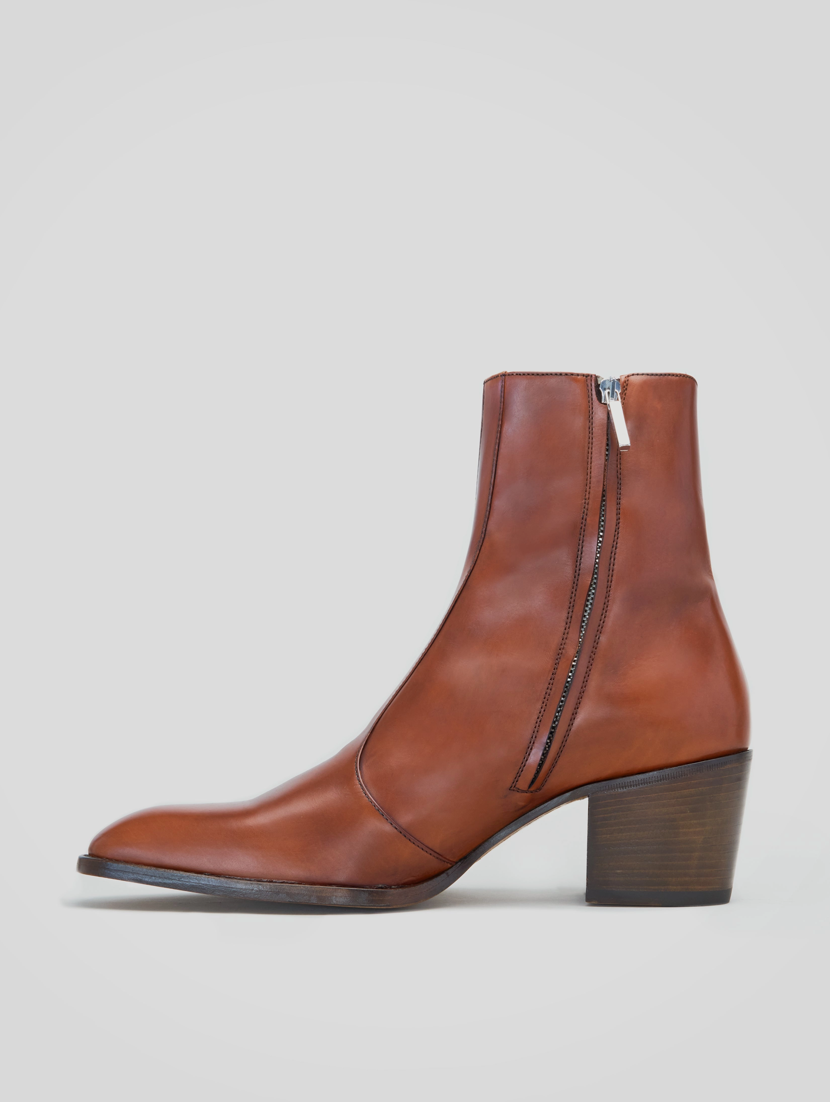 ROMAN 60MM ANKLE BOOT IN BRICK CALFSKIN Ww2 Army Boots