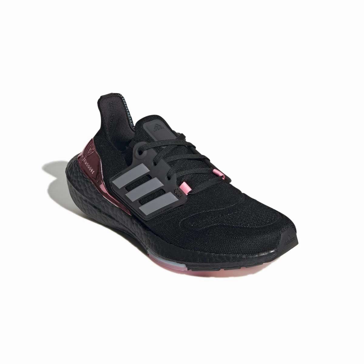 ADIDAS GX5928 ULTRABOOST 22 WMN'S (Medium) Black/Silver/Pink Primeknit Running Shoes Forest Run shock - absorbing footwear