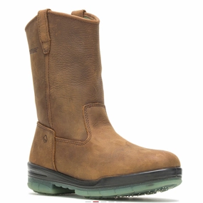 Wolverine Mens Durashocks Insulated Waterproof Soft Toe Wellington Bull Run Moc Toe 6 Work Boots
