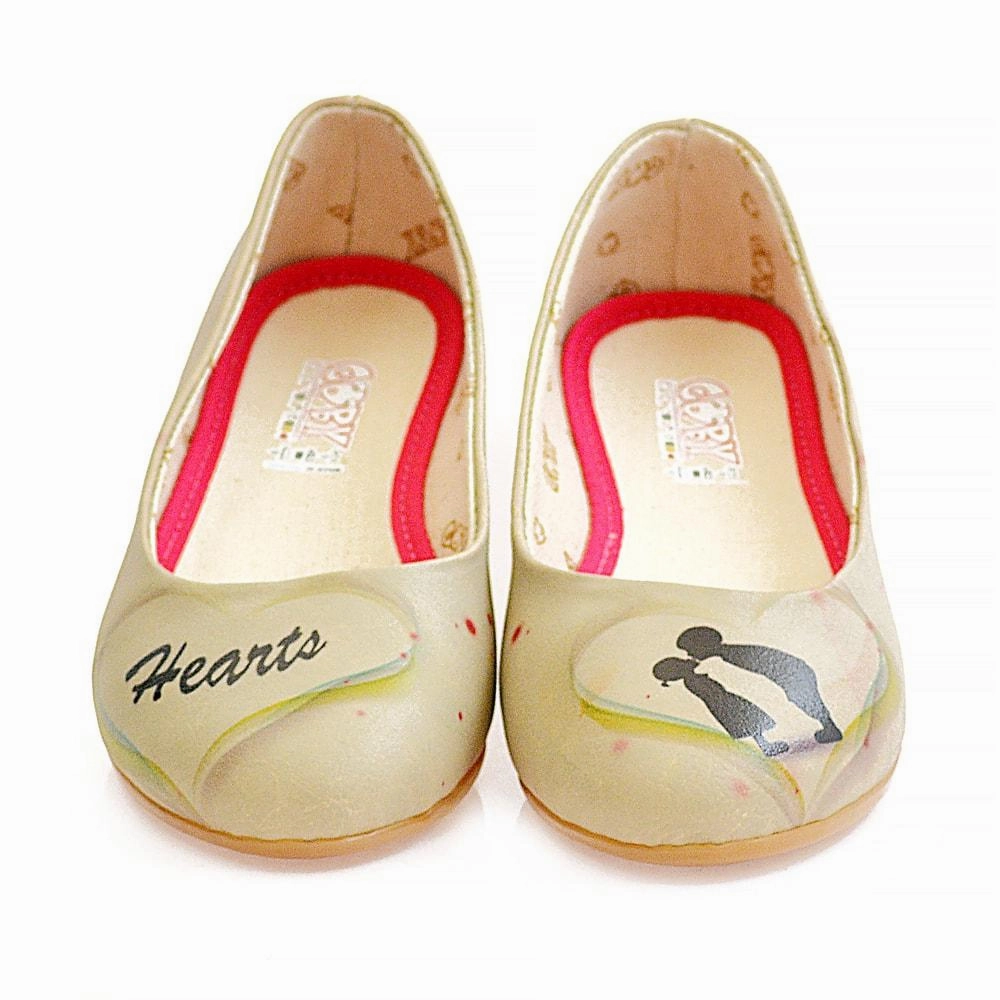 Heart Ballerinas Shoes 1039 Concert Mood Zip Fast