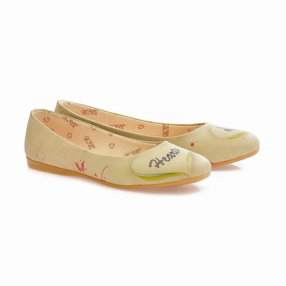 Heart Ballerinas Shoes 1039 Wide toe box World Walk