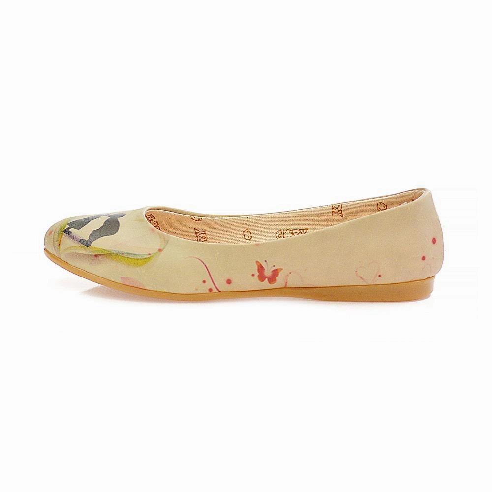 Modern Bold Heart Ballerinas Shoes 1039