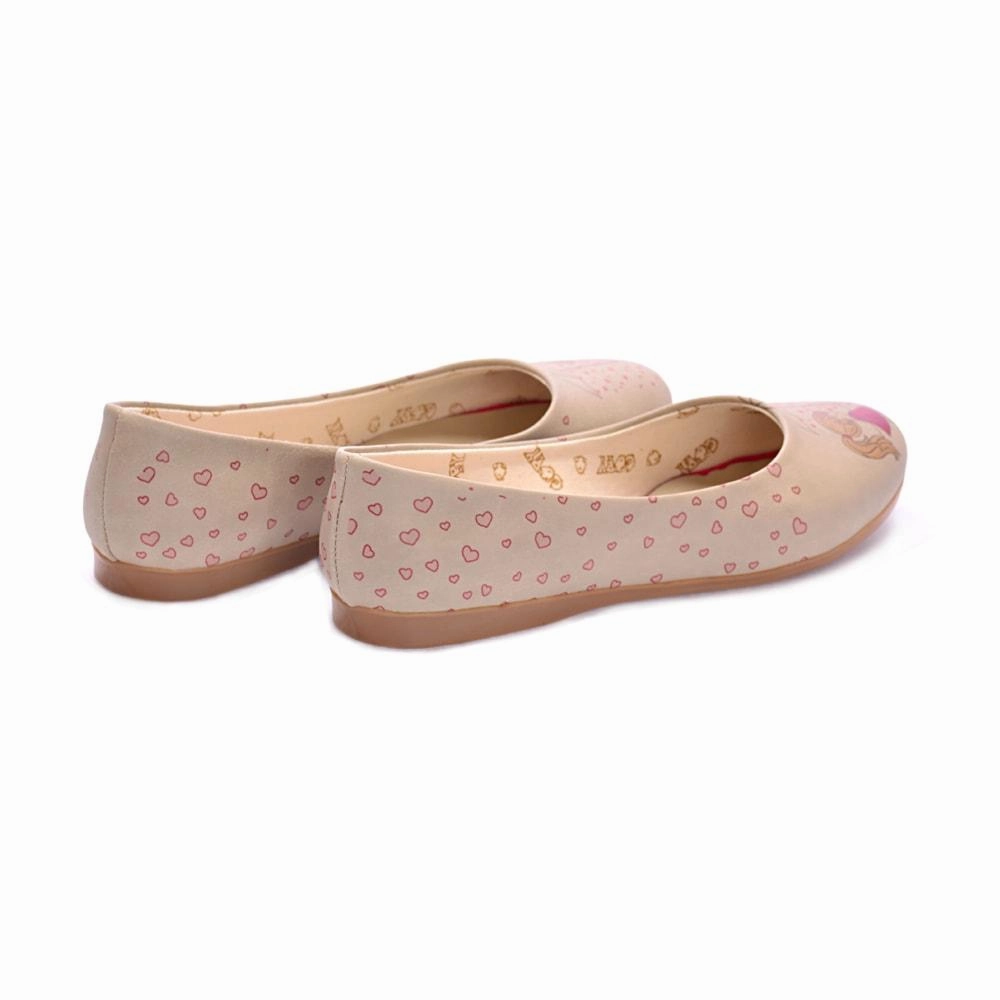 Mix Hue Field Power Heart Raining Ballerinas Shoes 1023