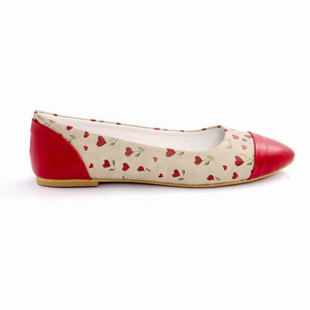 Closet Core Hearts Ballerinas Shoes NMS109