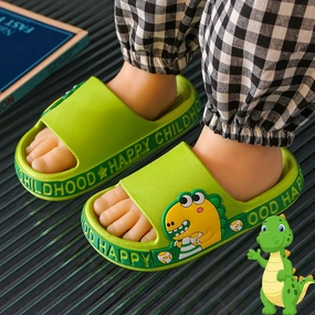 Wholesale PVC Cartoon Dinosaur Kids Slippers Ugg Slide Slippers