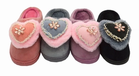 Wholesale Kids Indoor Soft Embellished Slippers Assorted Colors Zoey NGK1 Most Comfy Slippers