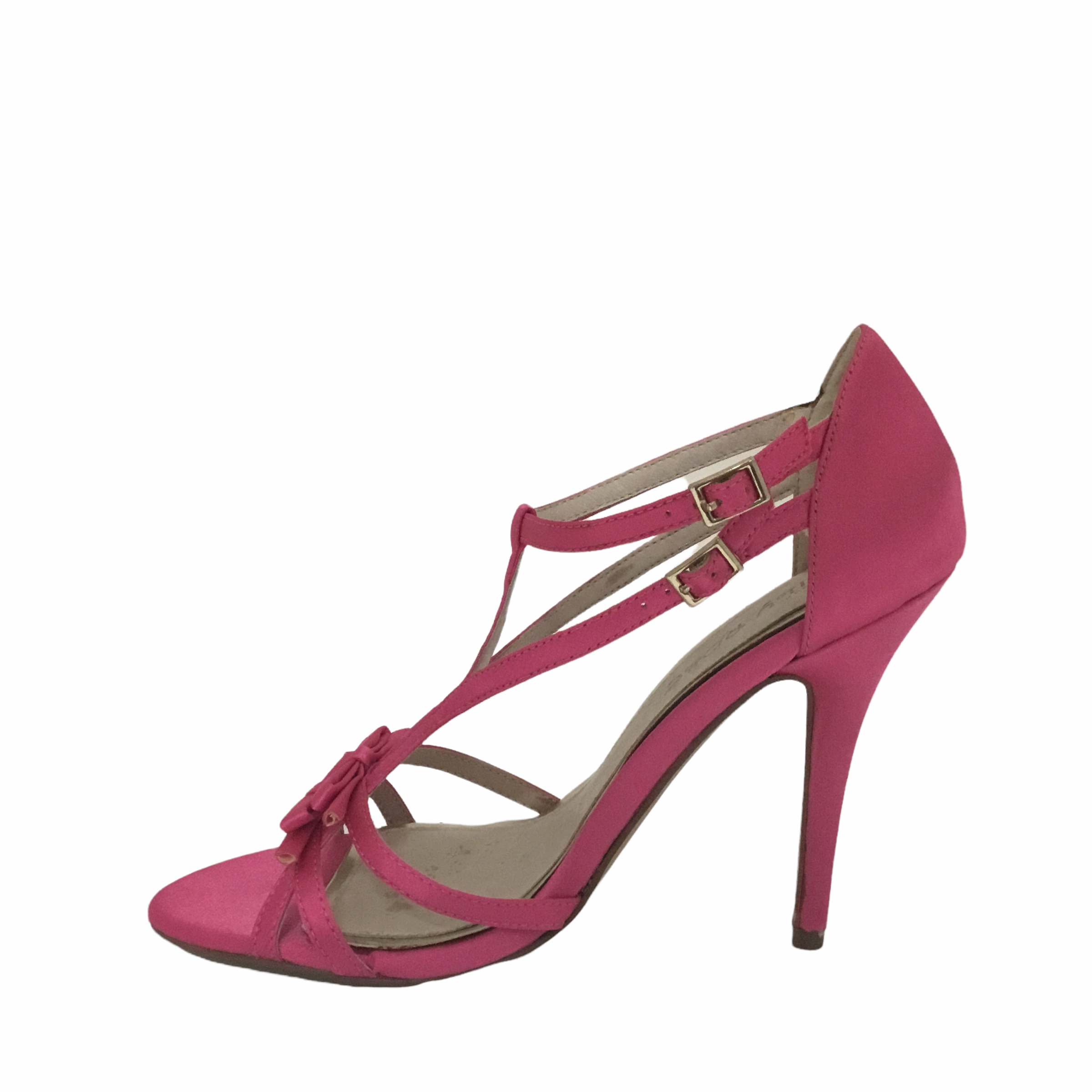 Fashion Icon Lily Rose Adele Heel ~ Hot Pink ~ Gold Metallic