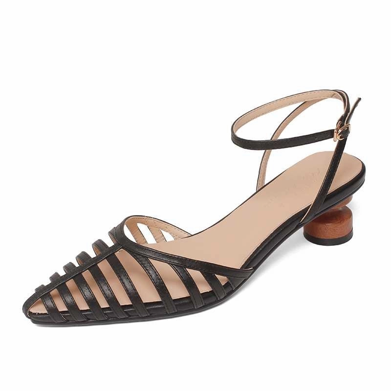 Novak Djokovic Shoes Asics Hensel Women's Leather Black Sandal