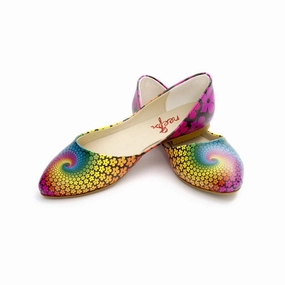 Colored Flowers Ballerinas Shoes NSS361 Everywhere Fit