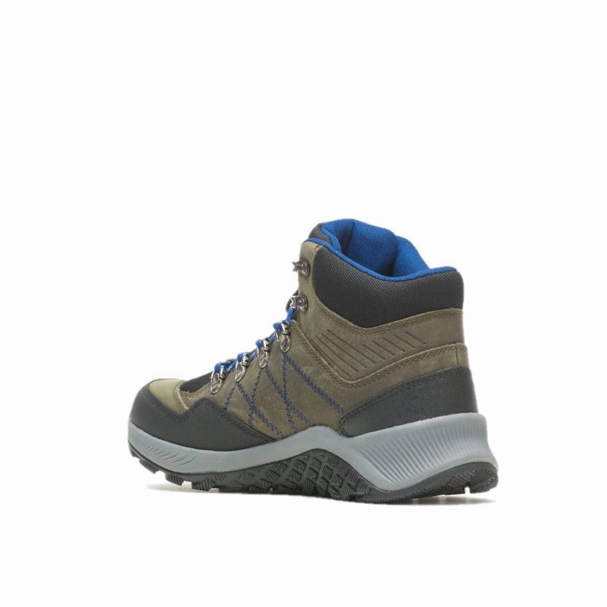 WOLVERINE W880372-EW LUTTON HIKER WP MN'S (Extra Wide) Charcoal Grey Leather Hiking Boots Rugged Fit Gear