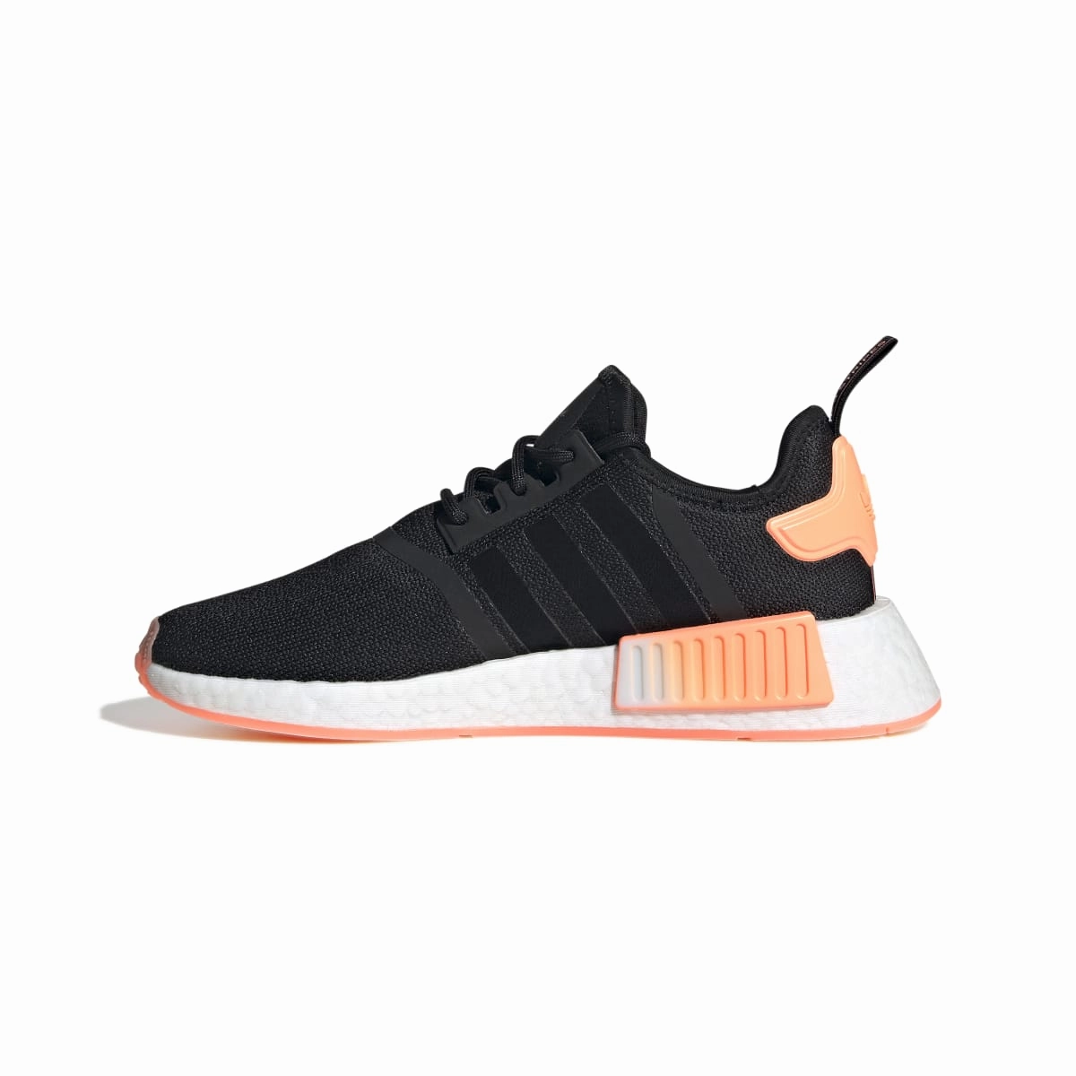 ADIDAS GW9463 NMD_R1 WMN`S (Medium) Black/Orange/White Stretch Fabric Running Shoes AI Path Weekend Casual