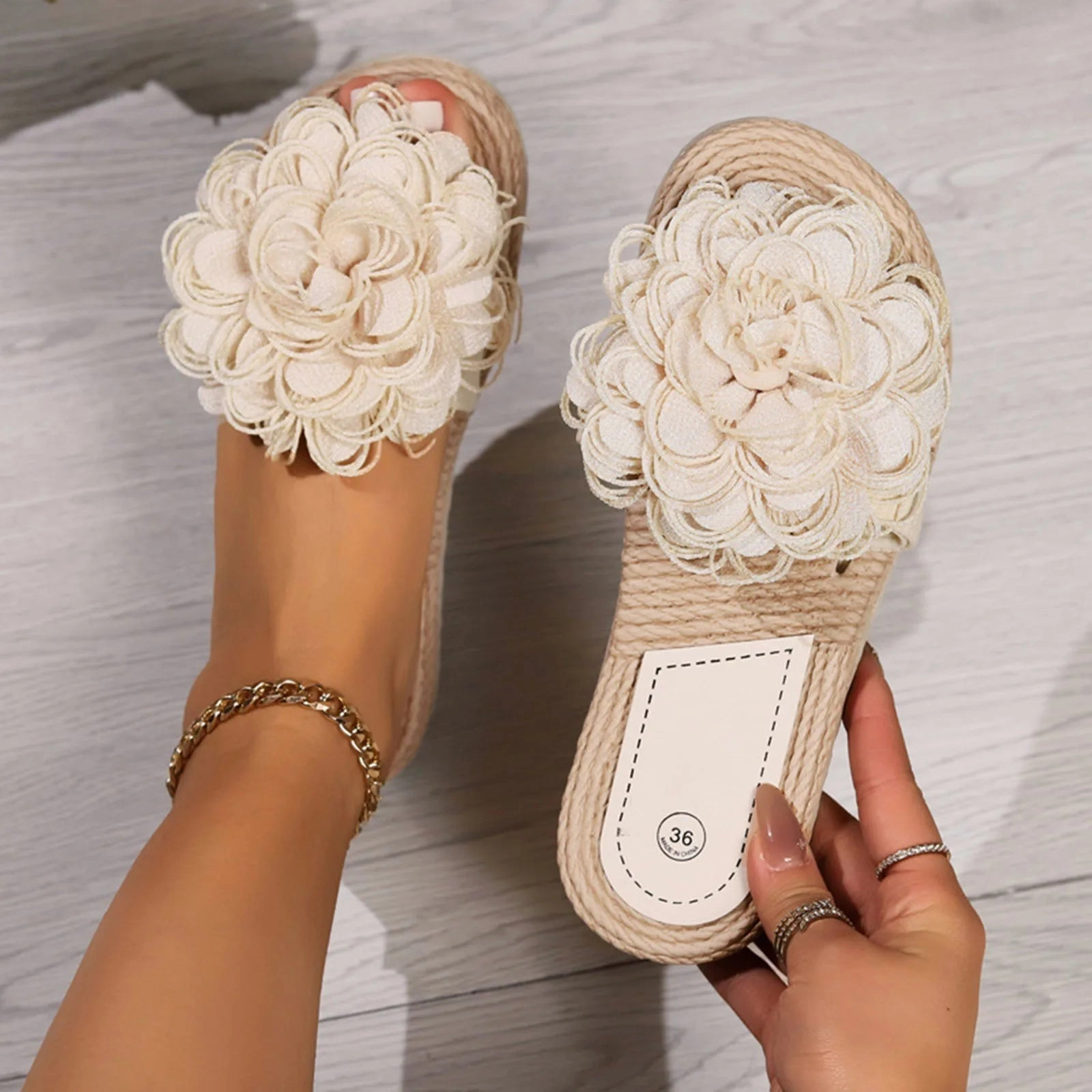High Heel Sandals for Women Size 9 Women Shoes Comfortable Flat Slippers Fashionable Flower Sandals for Women Dressy Summer Heel Flat Classic Shoes
