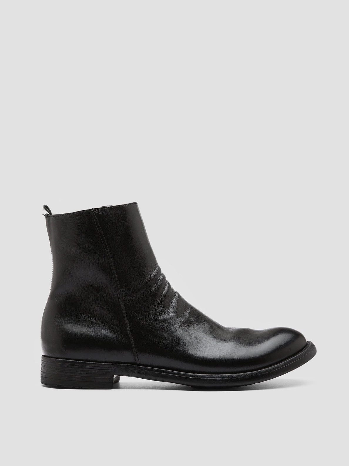 HIVE 010 - Black Leather Boots Rain Boots Snow