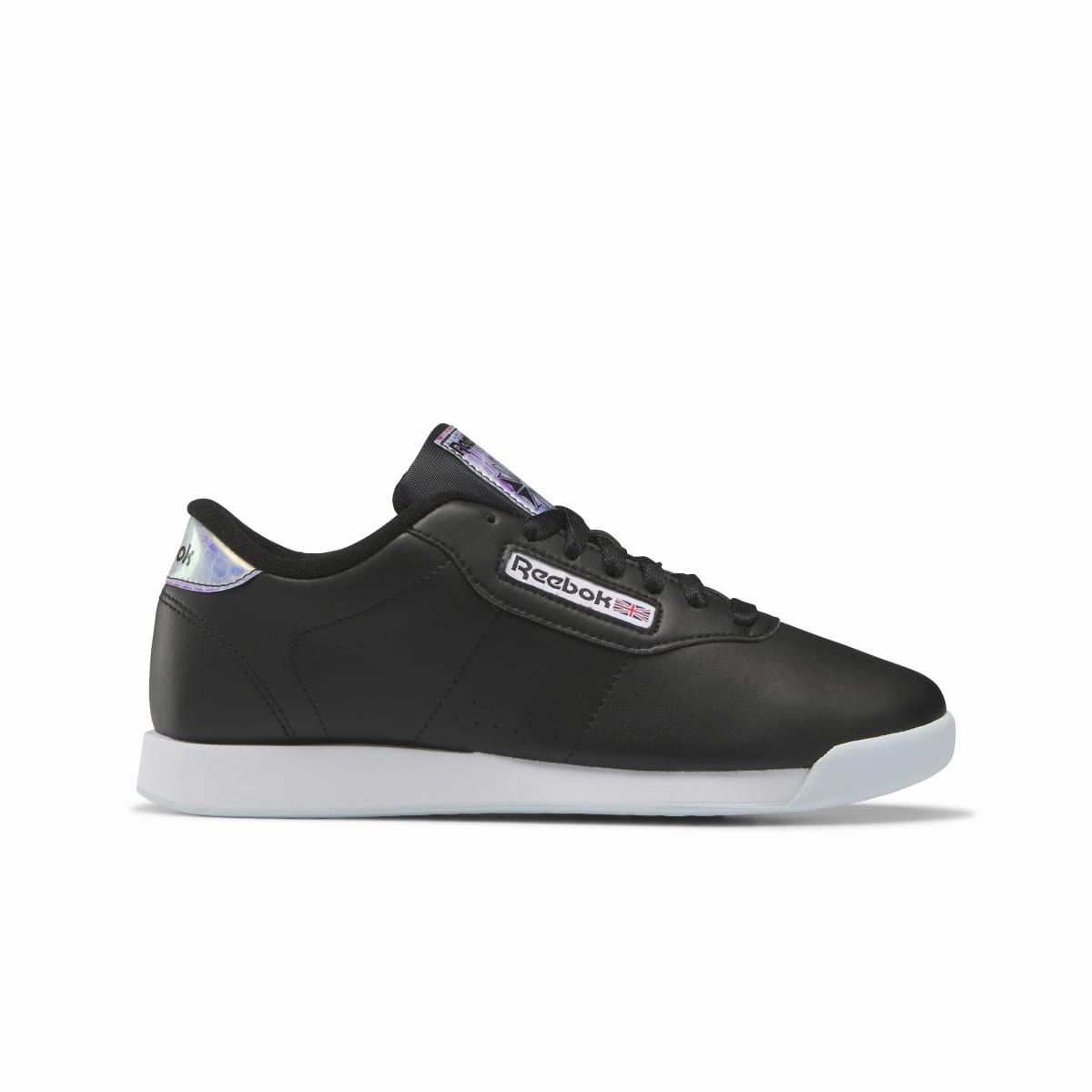 REEBOK HP9022 PRINCESS WMN'S (Medium) Black/White/Blue Synthetic Lifestyle Shoes Zip - up running in a small town shoes