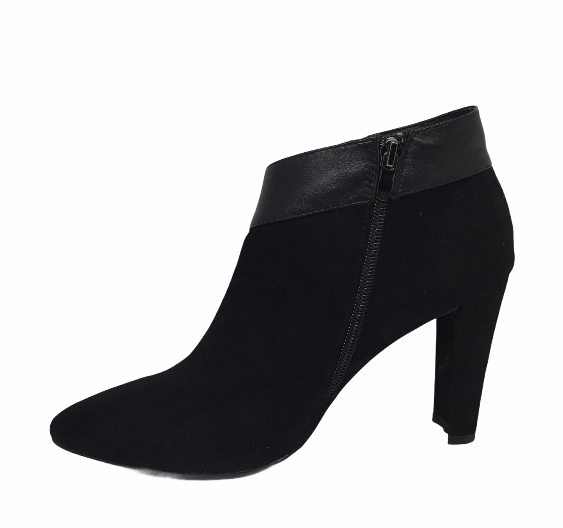 fun vibe Stylish Footwear Top End Carmine Black Suede and Leather