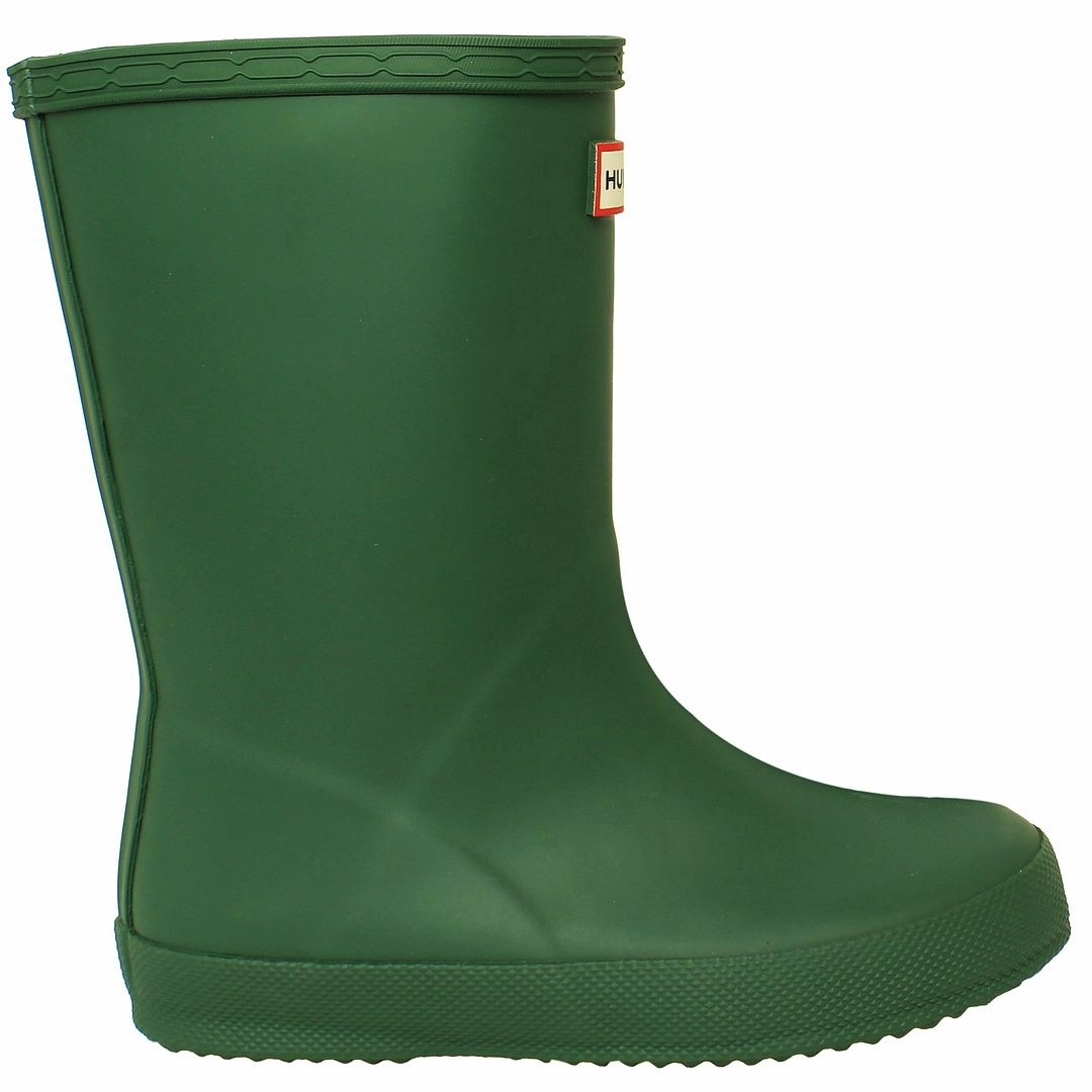 Lace Up Country Boots Hunter Original First Kids Green Wellington Boots