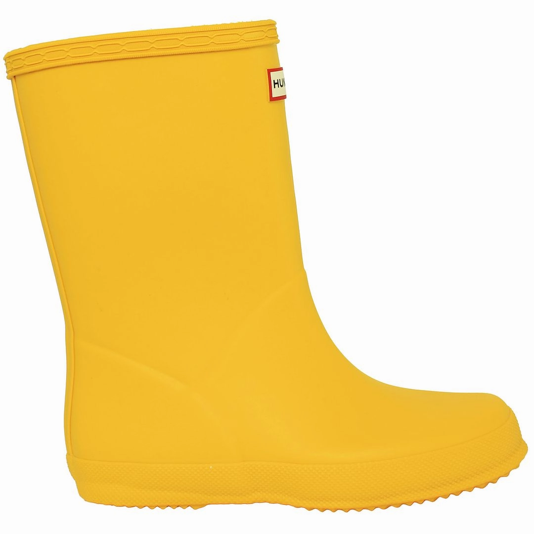 Slip On Steel Toe Boots Hunter Original First Kids Yellow Wellington Boots