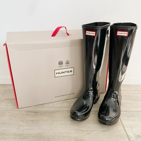 HUNTER Original Tall Gloss Rain Boots New 9 Adidas Y 3 Shoes