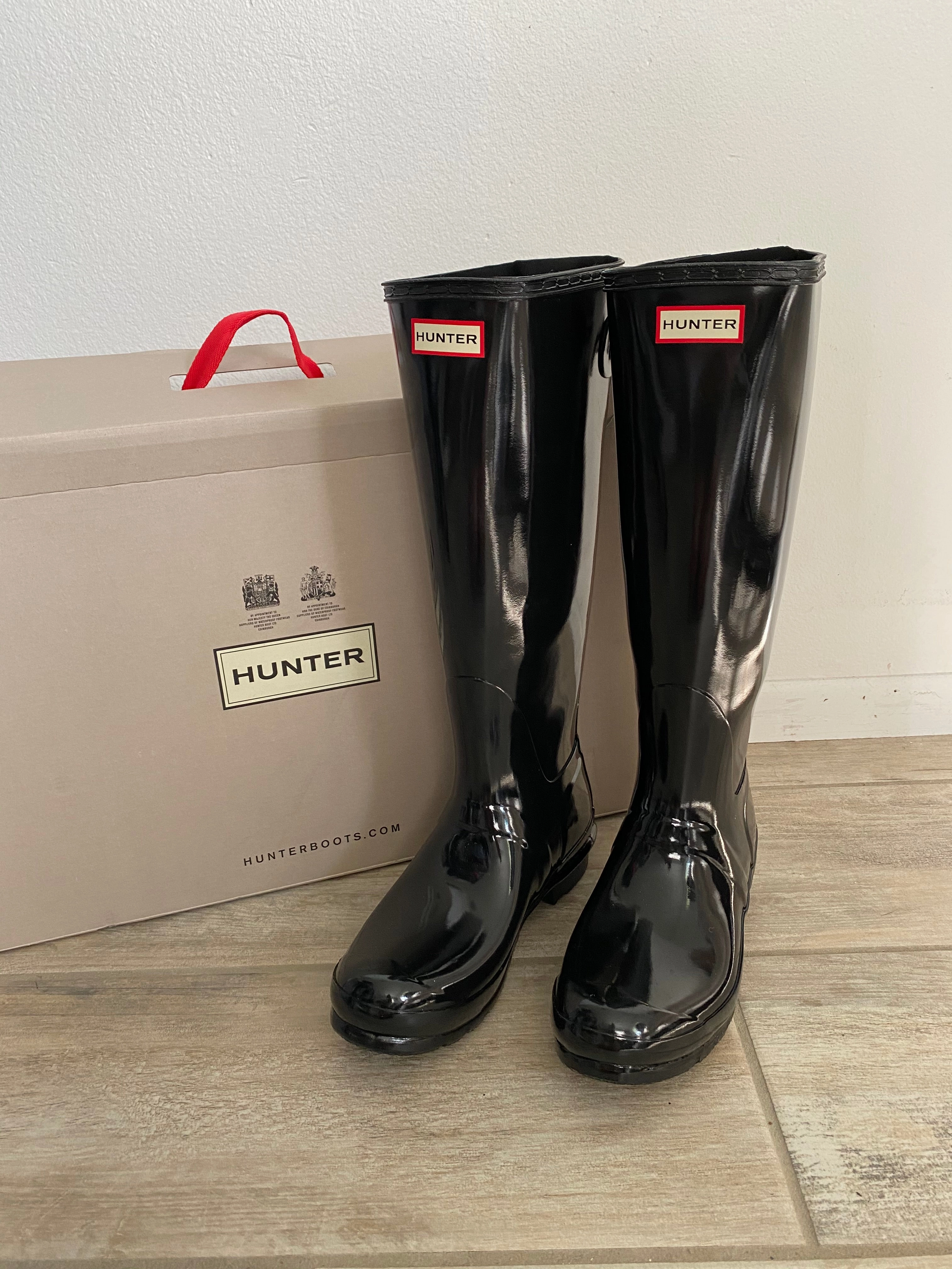 Adidas Ultraboost 5x Running Shoes HUNTER Original Tall Gloss Rain Boots New 9