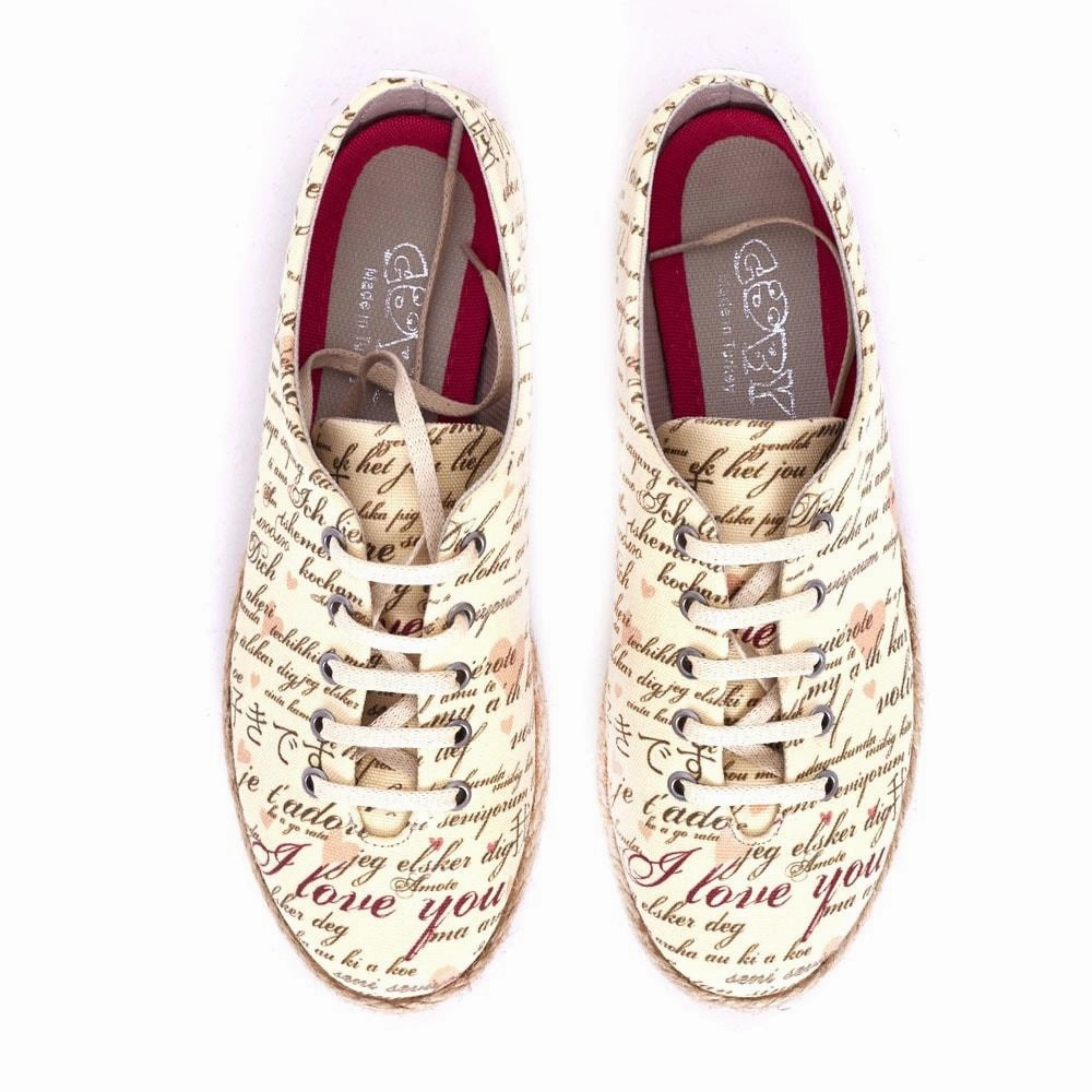 soft pastel I Love You Ballerinas Shoes FBR1223