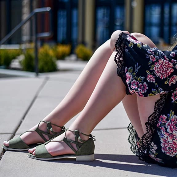 Brinley Co. Womens Idona Faux Nubuck Crisscross Lace-up Sandals  Color Indigo Size 9M Asics Gel Kayano 19 Running Shoe