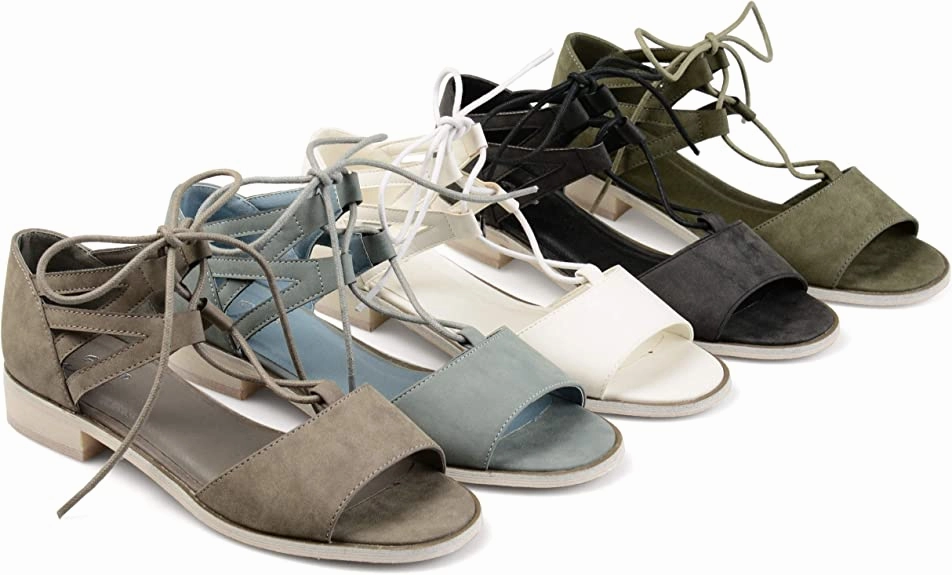 Brinley Co. Womens Idona Faux Nubuck Crisscross Lace-up Sandals  Color Indigo Size 9M Asics Gel-cumulus 23 Running Shoes