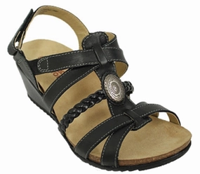 Planet Shoes Plume Black Leather Classic Outdoor Style Wide fit