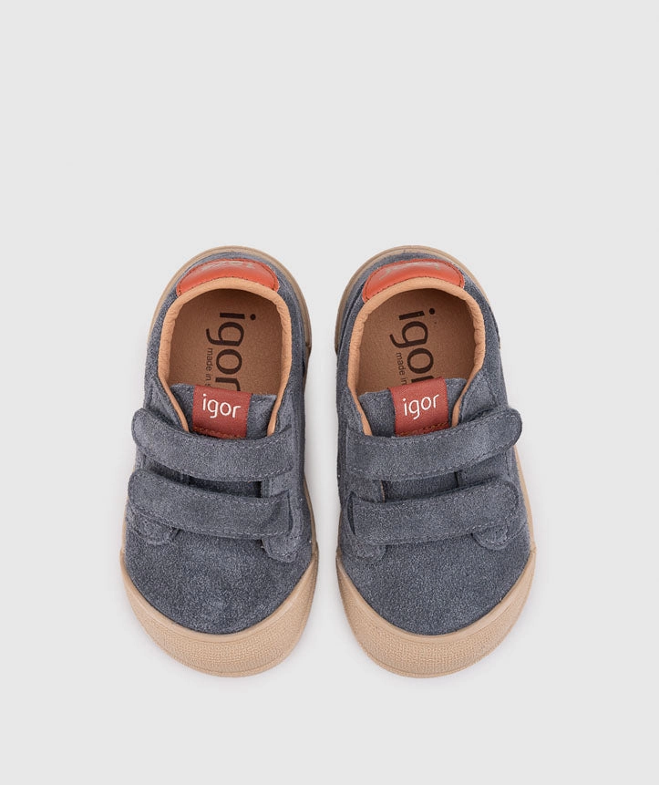 Dtlr Tennis Shoes Igor Boy's and Girl's Tennis Suede Shoes - Gris Az