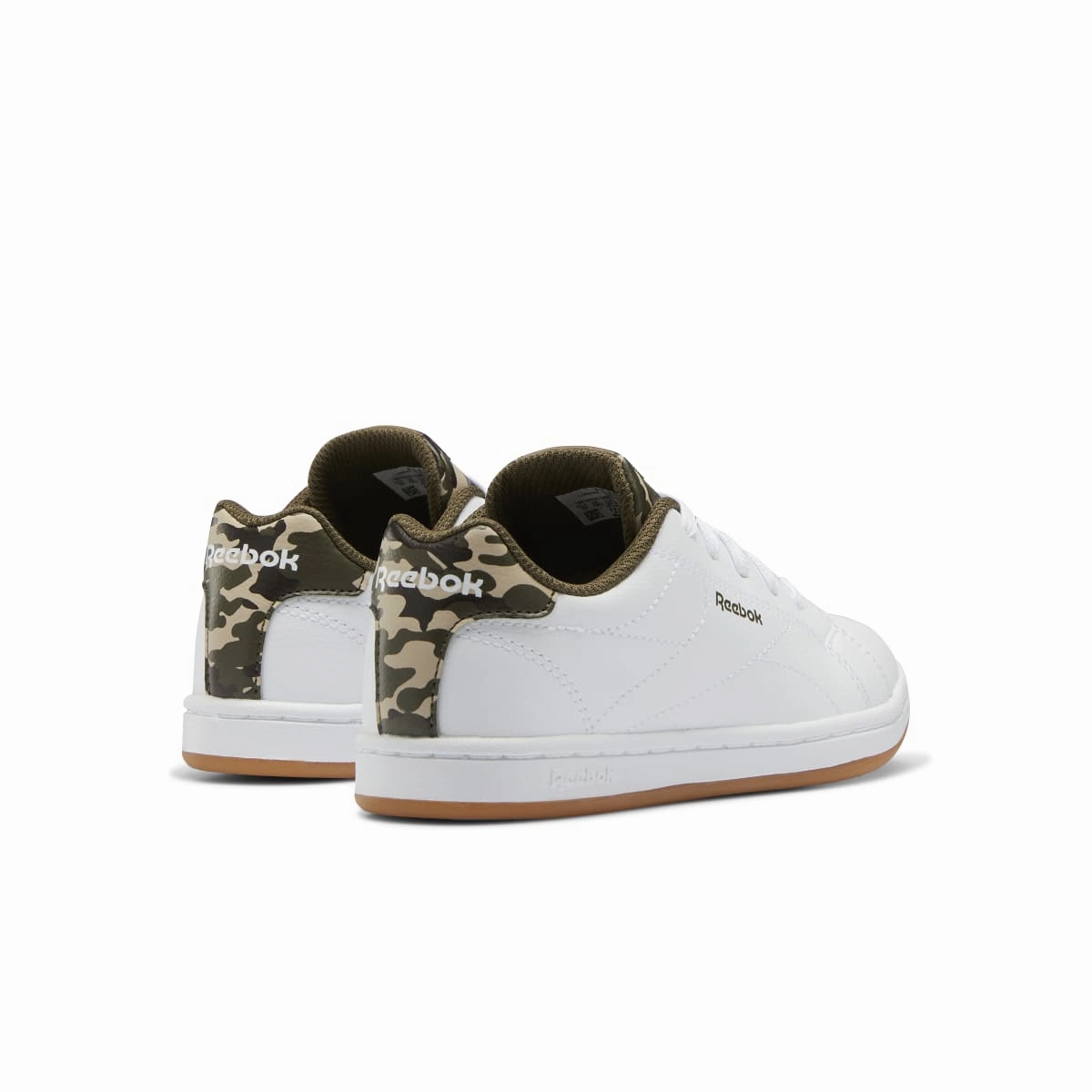 REEBOK GY8489 ROYAL COMPLETE CLN 2.0 JR'S (Medium) White/White/Green Synthetic Lifestyle Shoes Plain Jog Chic Walk