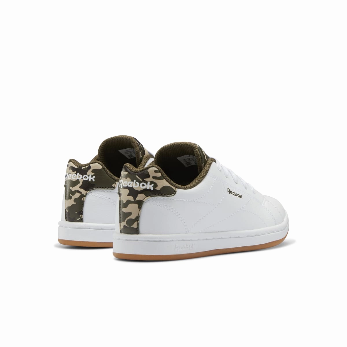 REEBOK GY8489 ROYAL COMPLETE CLN 2.0 JR'S (Medium) White/White/Green Synthetic Lifestyle Shoes Unisex Design Jump Step