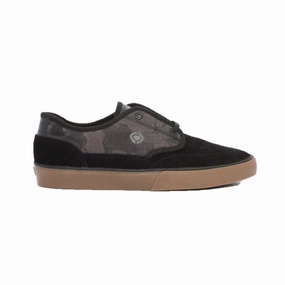 Sport Aesthetic CIRCA 100055-BKCG ESSENTIAL MN'S (Medium) Black/Camo/Gum Canvas Skate Shoes