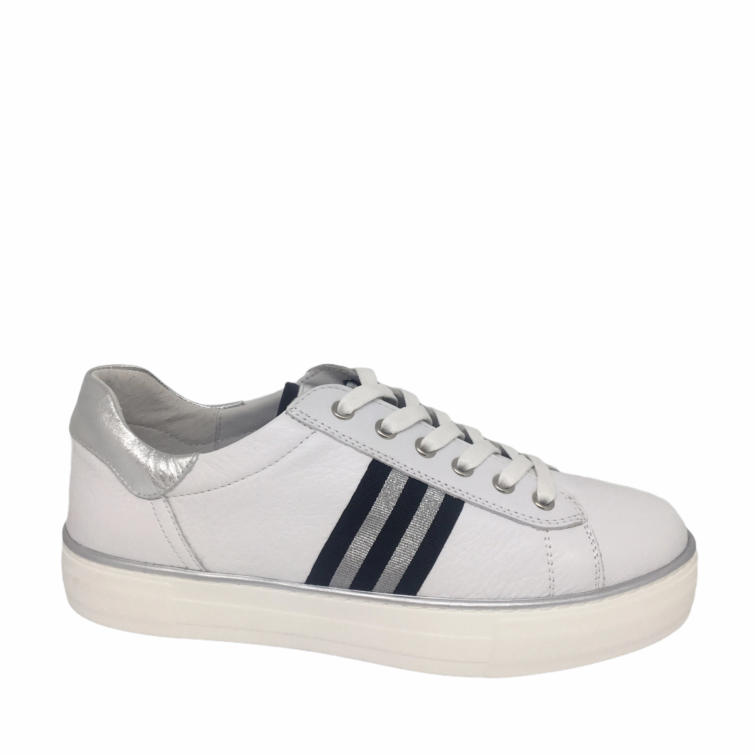 Light Comfort Django & Juliette Fancee Leather ~ Black ~ White