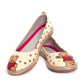 Dock Easy Hiking Mood Teddy Bear Ballerinas Shoes FBR1209