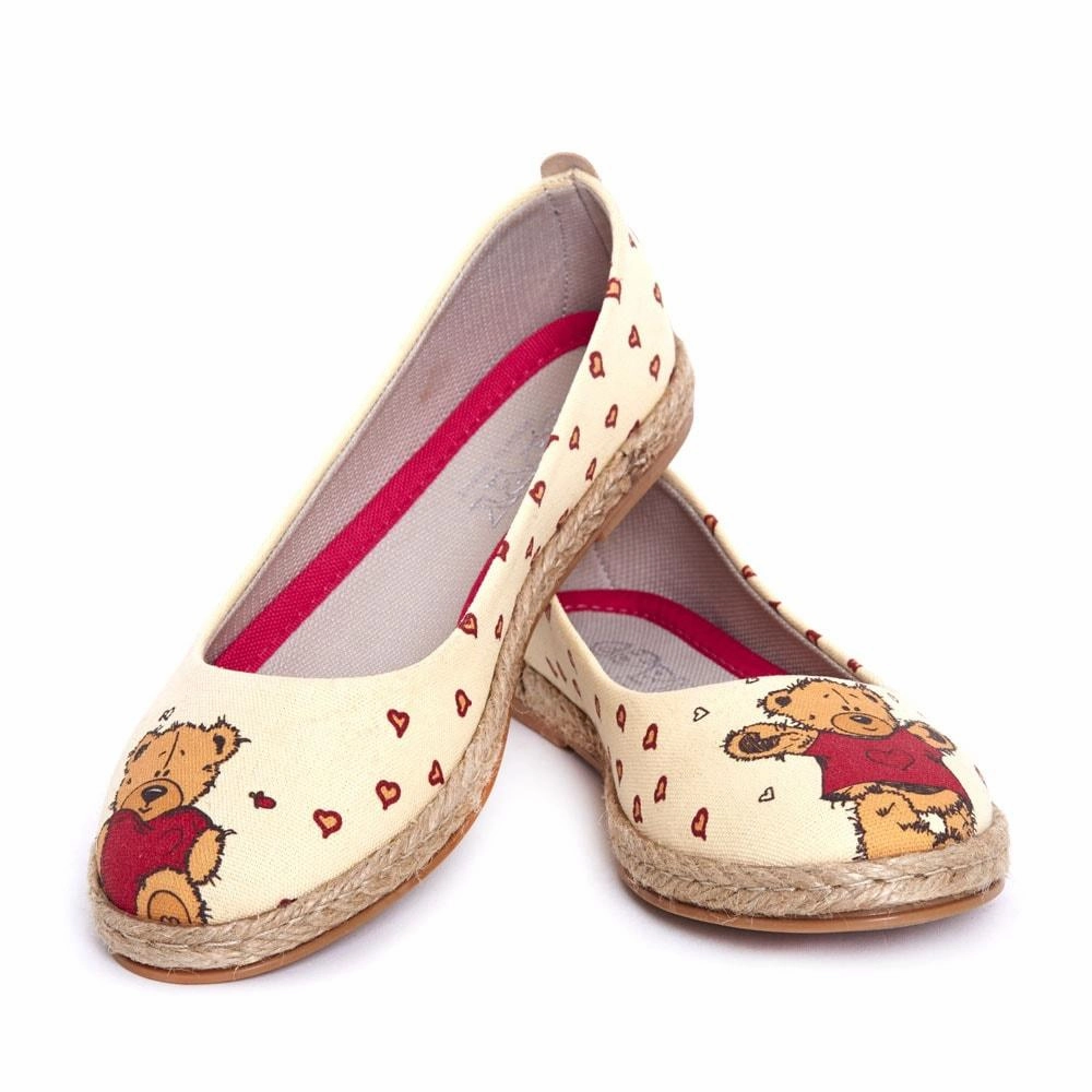 Dock Easy Hiking Mood Teddy Bear Ballerinas Shoes FBR1209